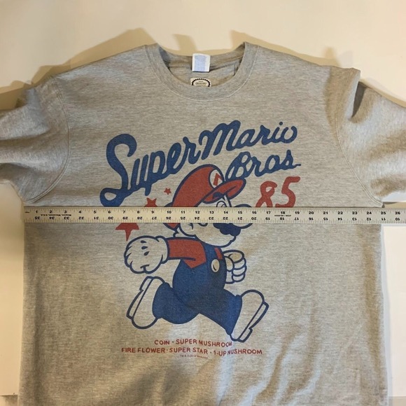 Nintendo Men's Super Mario Bros 85 Crew Neck Long Sleeve Cotton Sweatshirt SZ XL - Picture 11 of 13